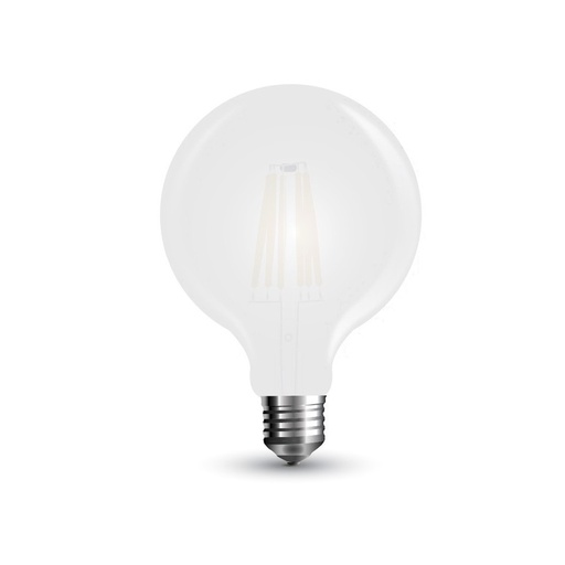 [2055-4894] V-Tac 7W LED globepære - Kultråd, Ø12,5 cm, matteret glas, E27 - Erstatter 55W
