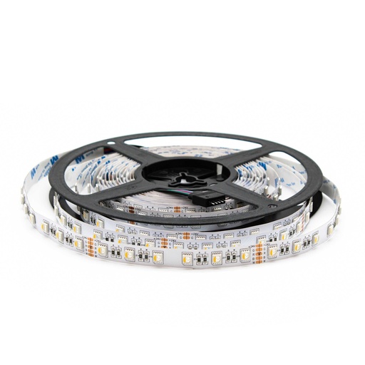 [3734-0] 12W/m RGB+WW LED-strips - 5m, IP20, 60 LED pr. meter, 24V