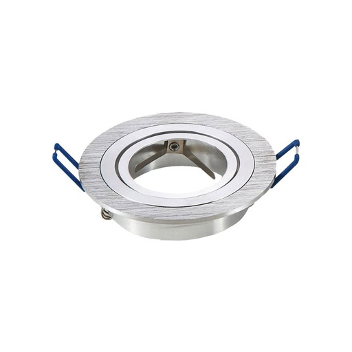 [2065-8647] Downlight kit uden lyskilde - Børstet aluminium (Ø9,1 cm) - Vælg MR16 eller GU10 fatning