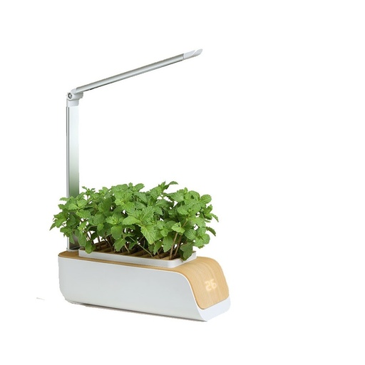 [4066-0] Hydroponisk krydderurtehave med LED-lys, 9 rækker, timer og 0,8L vandtank
