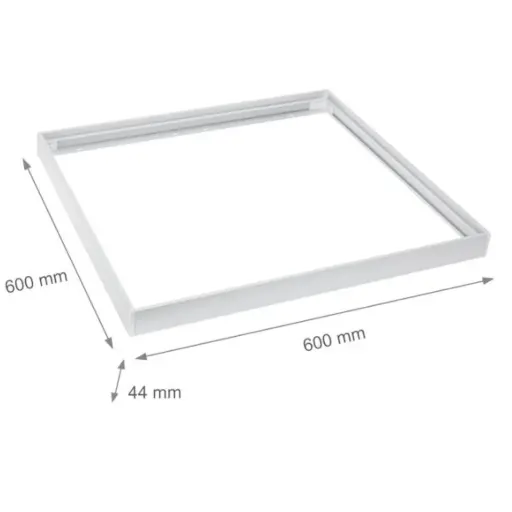 [4100-0] 60x60 LED panelramme med hurtig samling, plastikhjørner, skruefri montering og hvid kant