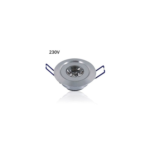 [37-8540] 1,5W LED Indbygningsspot - Erstatter 15W, Ø4,2cm hul, Ø5,2cm mål, 2,2cm høj, 230V, 95lm, RA82
