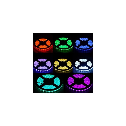 [248-0] V-Tac 4,8W/m RGB vandtæt LED strip – 5m, 30 LED pr. meter, 400lm/m, 12V, IP65