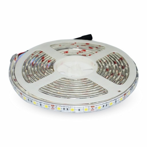 [249-2208] V-Tac 10,8W/m Stænktæt LED Strip - 5m, 60 LED pr. meter, IP65