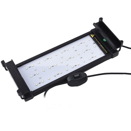 [3452-0] 48-70 cm akvariearmatur - 11W LED, hvid/blå, justerbar, 230V, 880lm
