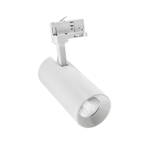 [3781-9017] 25W Hvid Skinnespot - 2 Spredningsgrader, RA80, 3-Faset - 2600lm - 230V