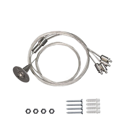 [3507-0] Wire sæt til LED panel - 200cm + 80cm, justérbar højde, 4-delt