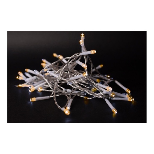 [3509-0] 2 meter varm hvid LED julelyskæde - 20 LED, indendørs, batteridrevet