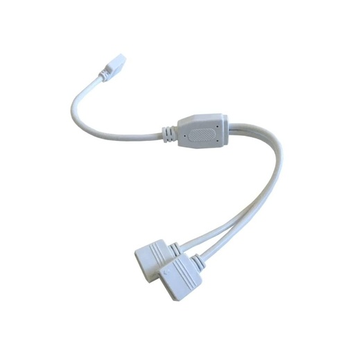 [3854-0] RGB+WW kabel 2-vejs splitter - 12/24V, hvid - Tilslutning af to RGB+WW LED-strimler til en enkelt strømkilde (12V-24V) - 60cm længde