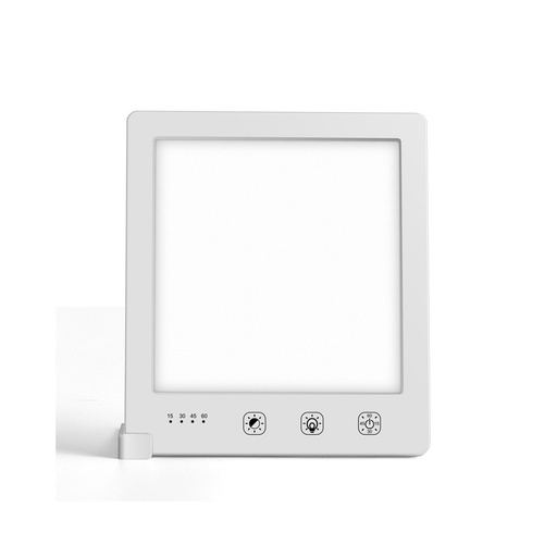 [3536-0] LED Lysterapi Lampe med Timer - 10W, Hvid, 10.000 LUX, USB