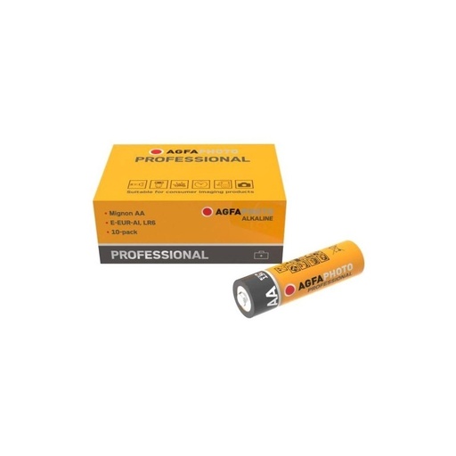[3879-0] AA 10-pak AgfaPhoto Professionelle batterier - Alkaline, 1,5V