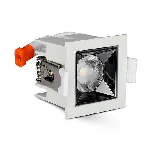 [3881-9092] V-Tac 4W LED indbygningsdownlight - Hul: 4,5x4,5 cm, Mål: 5,5x5,5 cm, UGR19, RA90, Samsung LED chip, 230V, 320lm, 5 års producentgaranti