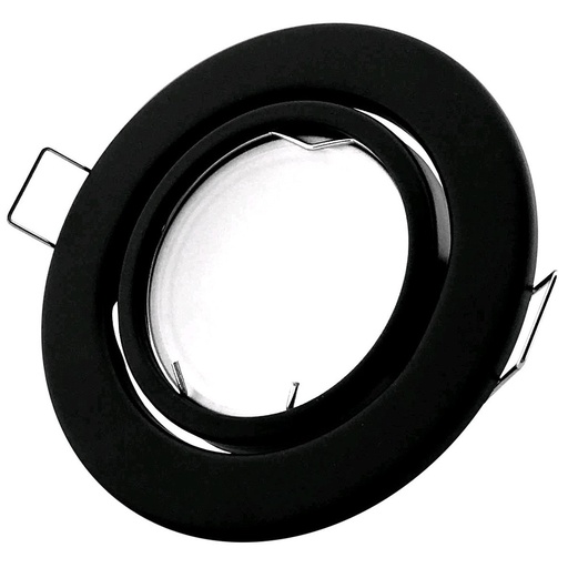 [3570-8853] Downlight kit uden lyskilde - Hul: Ø7 cm, Mål: Ø9 cm, sort, vælg MR16 eller GU10 fatning