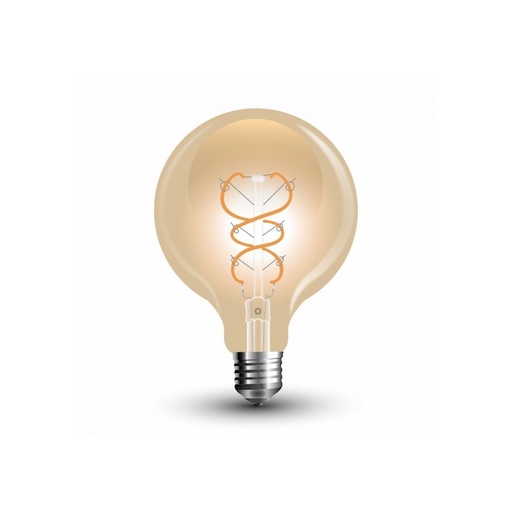 [2126-4813] V-Tac 5W LED globepære - Kultråd, Ø9,5 cm, ekstra varm hvid, E27, erstatter 30W, 300lm, RA80