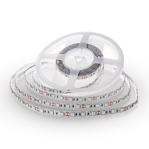 [2129-4634] V-Tac 9W/m LED-stribe - 5m, IP20, 24V, 60 LED pr. meter, 1000lm/m, RA80