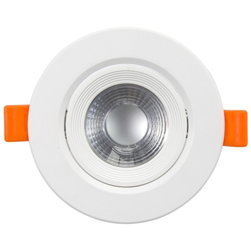 [3571-8855] 7W LED indbygningsspot - Ø7,5 cm hul, Ø9 cm mål, indbygget driver, 230V, 550lm, RA80