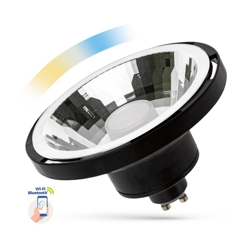 [3927-9124] 10W Smart Home LED spot - Tuya/Smart Life, kompatibel med Google Home, Alexa og smartphones, GU10 AR111, 230V, 1050lm, RA80