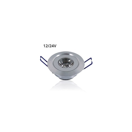 [3952-13059] LEDlife 1,5W Indbygningsspot - Ø4,2 cm Hul, Ø5,2 cm Mål, 2,2 cm Høj, Dæmpbar, 12V/24V, Erstatter 15W