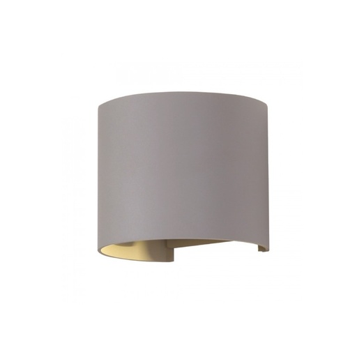 [2217-4889] V-Tac 5W LED Grå Udendørs Væglampe - Rund, Justerbar Spredning, IP65, Inkl. Lyskilde (Erstatter 50W, 230V, 660lm, RA 80)