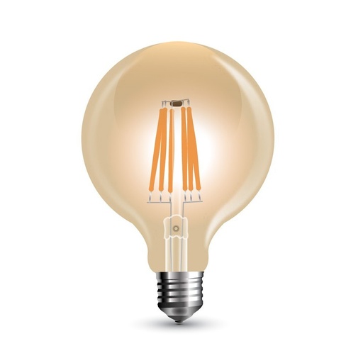 [2391-5987] V-Tac 8W LED globepære - Kultråd, Ø12,5 cm, dæmpbar, ekstra varm hvid, E27 - Erstatter 65W