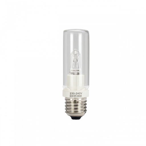 [21693-0] Halogenpære E27 80W - 33x115 mm, 230V, R7s sokkel, 1380lm, RA80