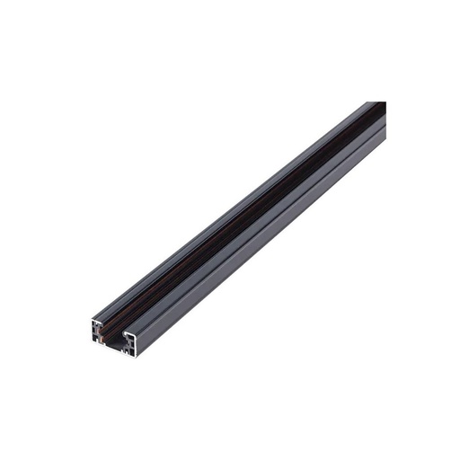[21751-16073] Sort LEDskinne til skinnespot, 1 meter, 1-faset, med tilslutning og endeprop