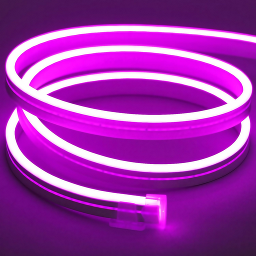 [22199-0] Lilla 8x16 CLIP-ON Neon Flex LED Strip - 8W pr. meter, Vandtæt, 24V