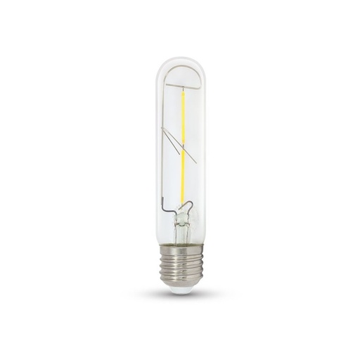 [2498-6504] V-Tac 2W LED pære - Kultråd, T30, E27 - Erstatter 20W - 200lm - Energieffektiv belysning til dekoration og stemning