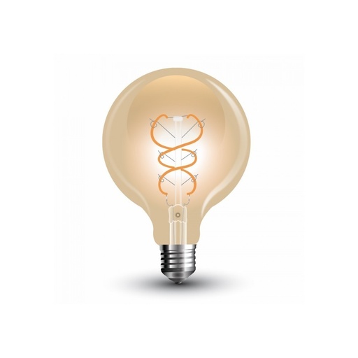 [2530-7671] V-Tac 5W LED globepære - Kultråd, Ø12,5cm, ekstra varm hvid, E27 (Erstatter 30W, 230V, 300lm, RA80)