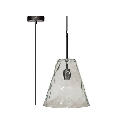 [2557-0] Moderne pendellampe med kegleformet glas, Ø27 cm, E27 fatning