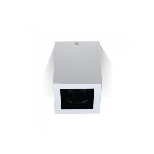 [2579-0] V-Tac loftslampe - Firkantet, hvid, IP20, GU10 fatning, uden lyskilde (230V)