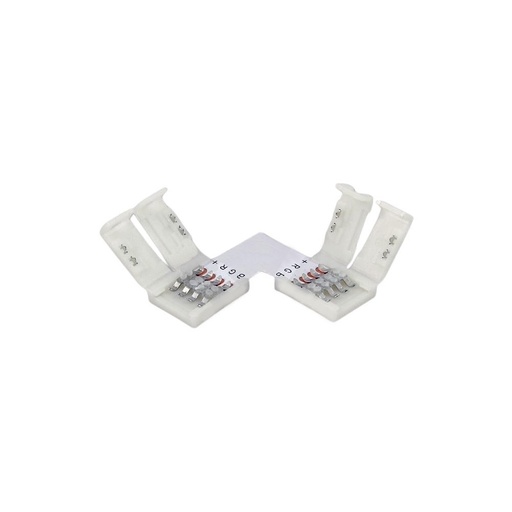 [12333-0] L-mellemled til RGB strips - 10mm bred, 12V / 24V - Indgang: 12V-24V
