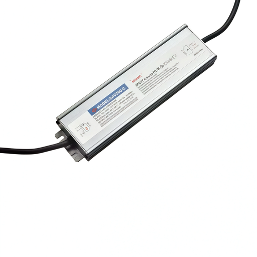 [24469-0] 200W strømforsyning - 24V DC, 8,3A, flicker free, IP67 vandtæt, til udendørs brug