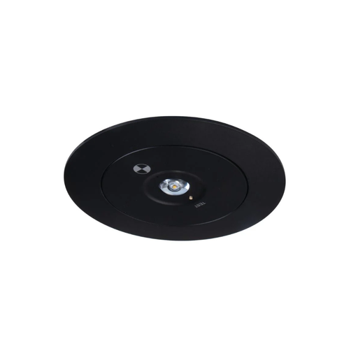[24479-0] LED nødbelysning spot til loft, 3W - 3 timers batteri, Philips LED, Sort