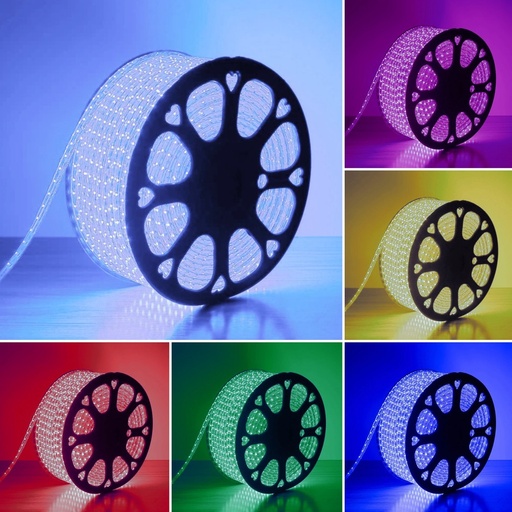 [20726-0] 5 meter RGB LED strip med clip-on funktion og vandtæt design