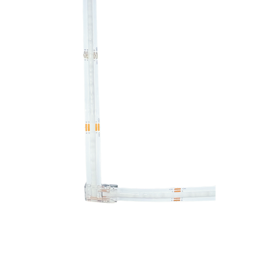 [21145-0] L/T-mellemled til LED strips - 10mm bred, 12V / 24V, RGB COB - Passer til 12V-24V strømforsyning