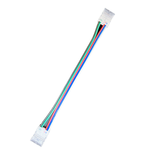 [21159-0] LED strip samler med ledning - 12mm, RGB+CCT COB, IP20, 5V-24V til fleksibel og farverig belysning
