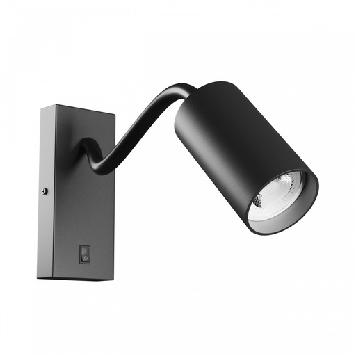 [23526-0] Squalla Variosa Flexi GU10 Væglampe Sort 230V IP20 55x100x410mm