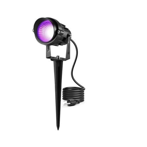 [22692-0] UV 395nm LED projektør - Sort, 10W, IP65, 230V, Velegnet til udendørs brug, Effektiv og pålidelig belysning med høj kvalitet