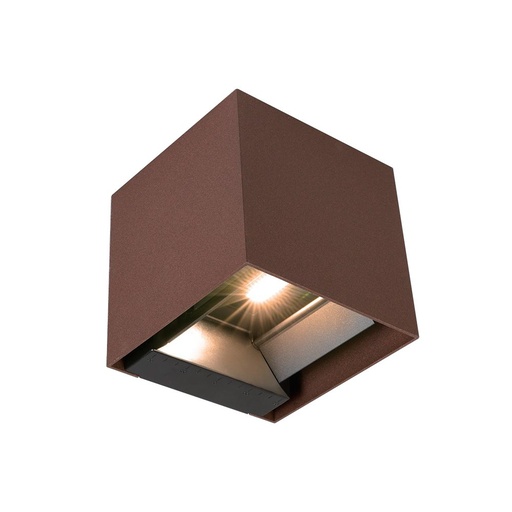 [26561-18265] 9W LED Væglampe med COB, Solcelle, PIR Sensor, 4000K i Corten-finish og IP65-klassificering