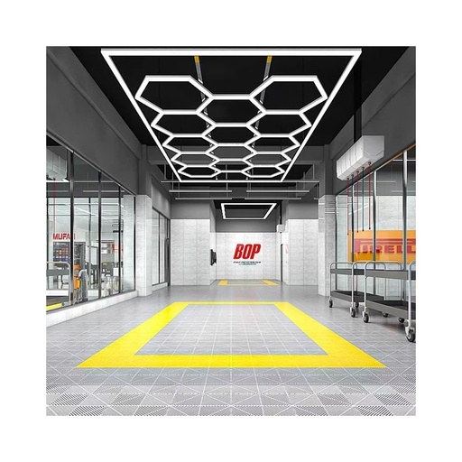 [22728-16468] Hexagon LED 14 felter + ramme sæt - CRI90, 591W, inkl. strømtilslutning