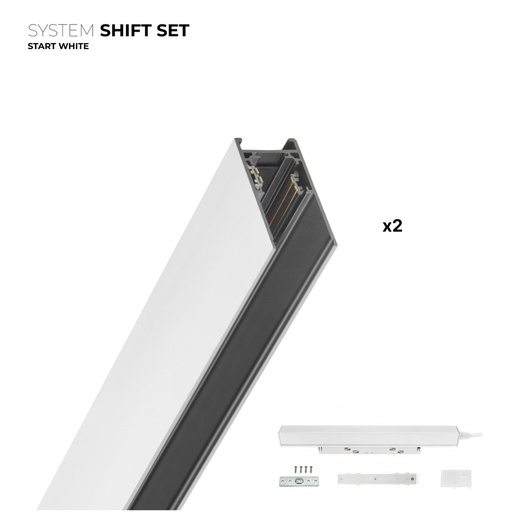 [12492-0] Spectrum SHIFT Start sæt - 2 meter komplet, Hvid