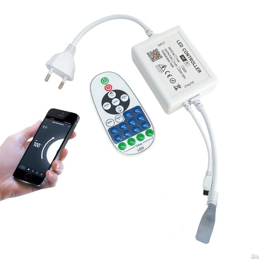 [12504-0] 230V WiFi Smart Home dæmper til Neon COB med memory funktion og endeprop - max 50 m.