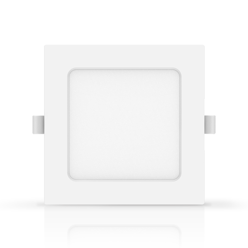 [12901-13766] LED E6 - 6W Kvadratisk Bagbelyst Indbygningsspot, 3000K (Udskæringsstørrelse: 95mm-105mm) - Indbygget