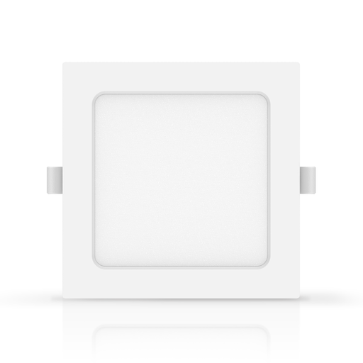 [12905-13770] Bagbelyst Indbygningsspot LED E6 9W 4000K 1000lm - Kvadratisk, 230V, RA80, 3 års garanti
