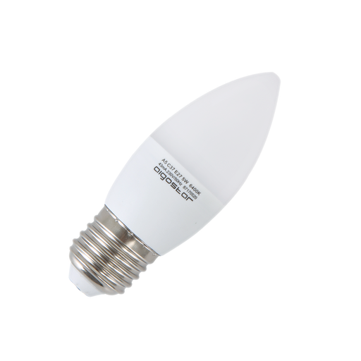 [13104-13947] LED pære A5-C37 E27 6W 3000K erstatning for 42W med 3 års garanti