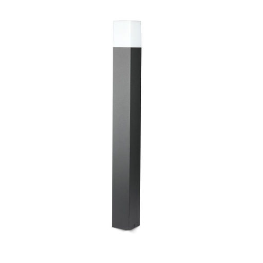 [19966-15207] V-Tac Sort Firkantet Havelampe - 80 cm, IP54, GU10 Fatning, Uden Lyskilde - 230V, 35W, 3 Års Garanti