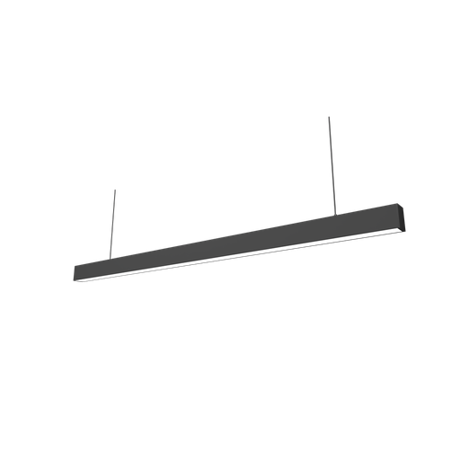 [24171-16754] Sort 48W LED lysskinne loftlampe til kontor med wireophæng - 150 cm, 5760 lm, RA80, 120 lm/W