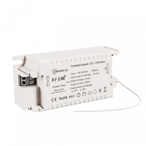 [24201-0] Dæmpbar LED-driver CC 350-700mA 12V-42V Max 29W - CCT kompakt connectoro mesh