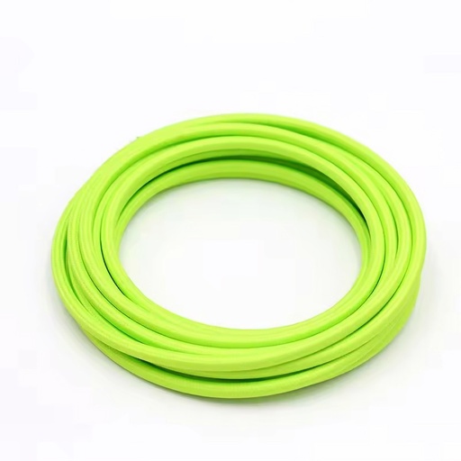 [23884-0] Stofledning 2x0.75 mm², tekstil - 5 meter, 230V, Lysegrøn